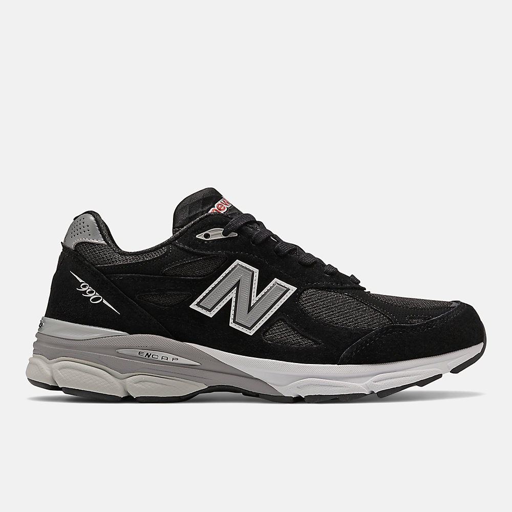 New Balance MADE in USA 990v3 Core Shoes Black with White